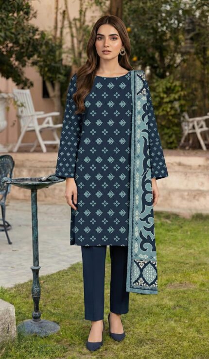 ZAR051-DIGITAL PRINTED COTTON LAWN  3 PIECE