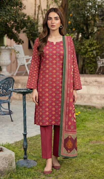 ZAR043-DIGITAL PRINTED COTTON LAWN  3 PIECE