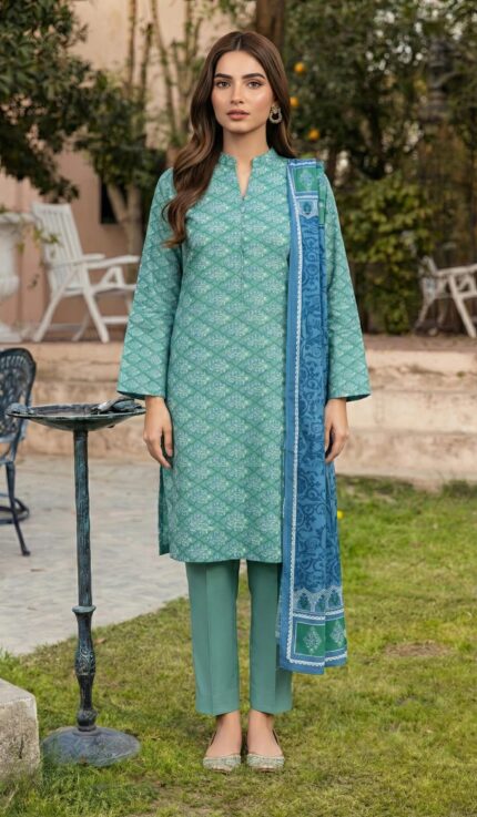 ZAR044-DIGITAL PRINTED COTTON LAWN  3 PIECE