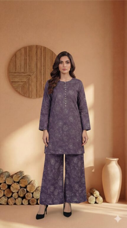 ZAR001-DIGITAL PRINTED COTTON LAWN  2 PIECE