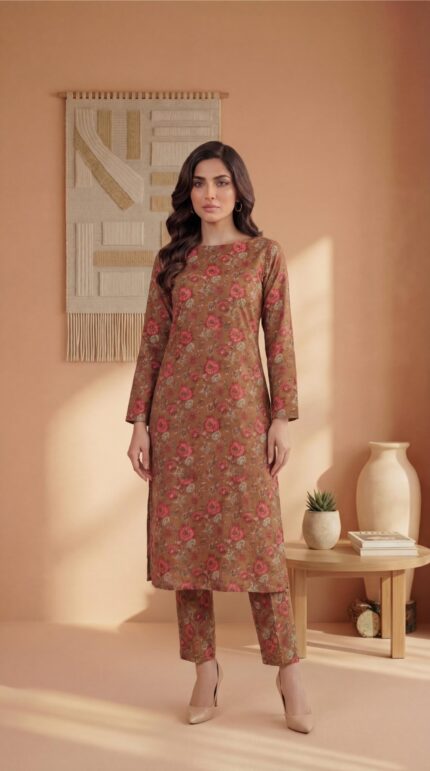 ZAR011-DIGITAL PRINTED COTTON LAWN  2 PIECE