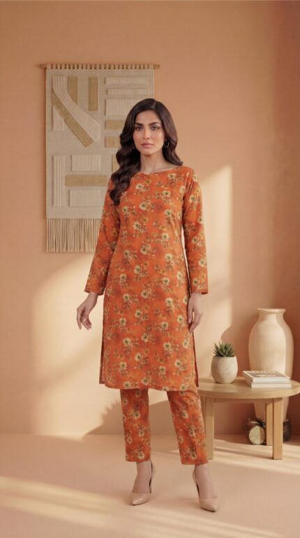 ZAR007-DIGITAL PRINTED COTTON LAWN  2 PIECE