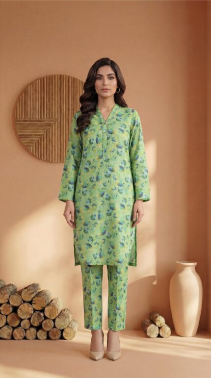 ZAR006-DIGITAL PRINTED COTTON LAWN  2 PIECE
