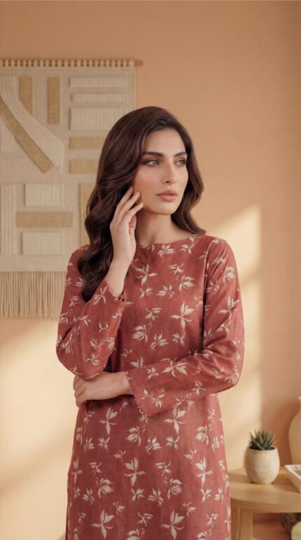 ZAR005-DIGITAL PRINTED COTTON LAWN  2 PIECE