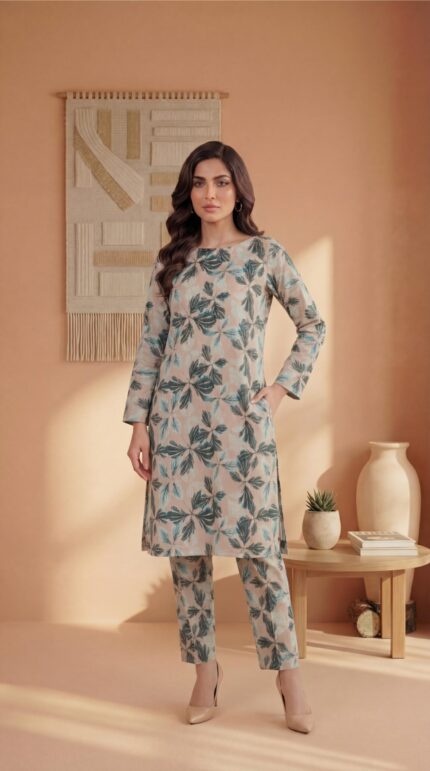ZAR004-DIGITAL PRINTED COTTON LAWN  2 PIECE
