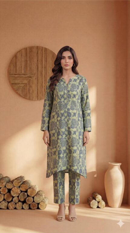 ZAR002-DIGITAL PRINTED COTTON LAWN  2 PIECE