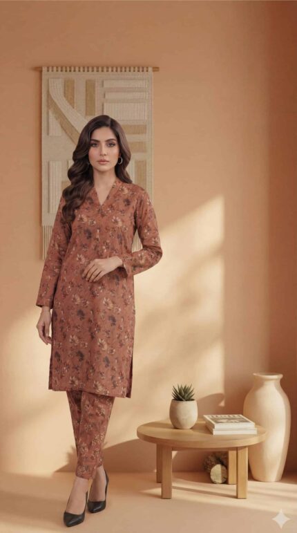 ZAR026-DIGITAL PRINTED COTTON LAWN  2 PIECE