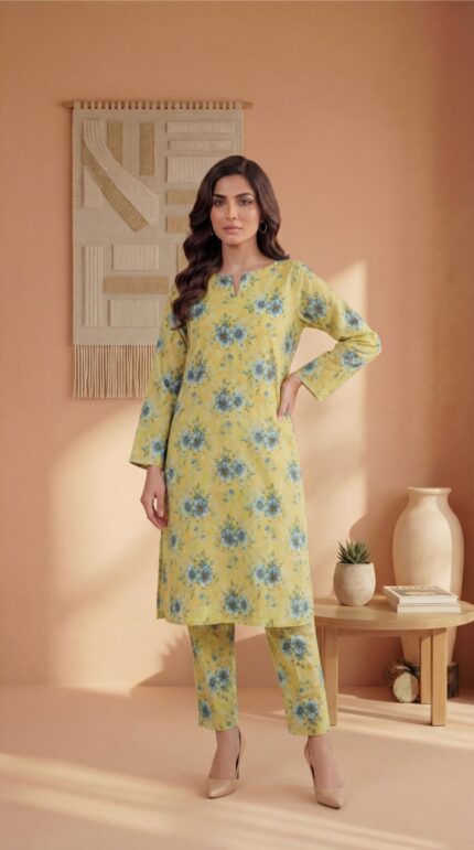 ZAR027-DIGITAL PRINTED COTTON LAWN  2 PIECE