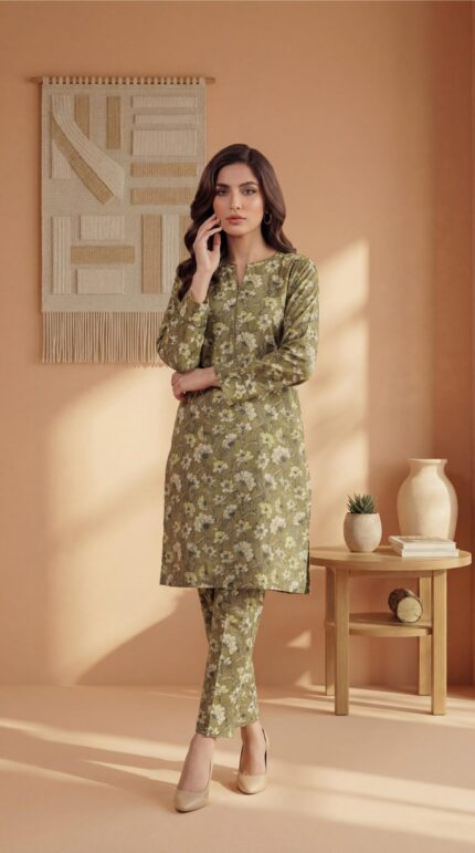 ZAR025-DIGITAL PRINTED COTTON LAWN  2 PIECE