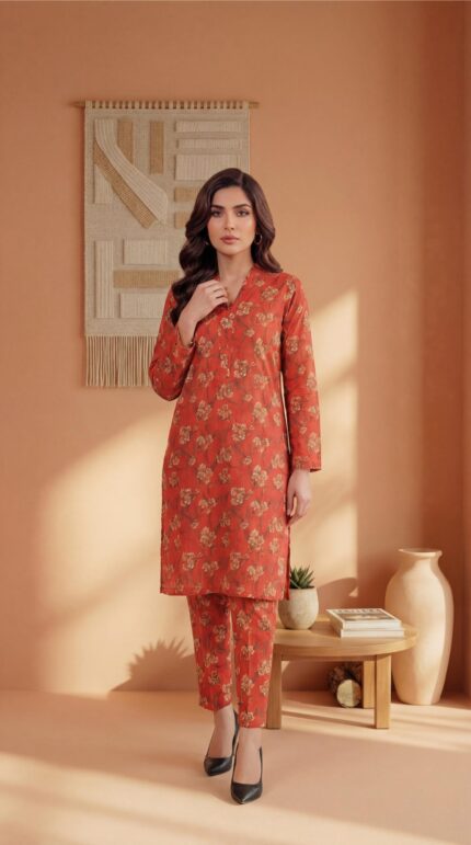 ZAR022-DIGITAL PRINTED COTTON LAWN  2 PIECE