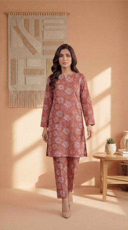 ZAR021-DIGITAL PRINTED COTTON LAWN  2 PIECE