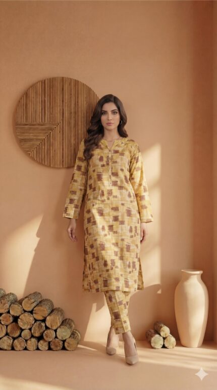 ZAR019-DIGITAL PRINTED COTTON LAWN  2 PIECE