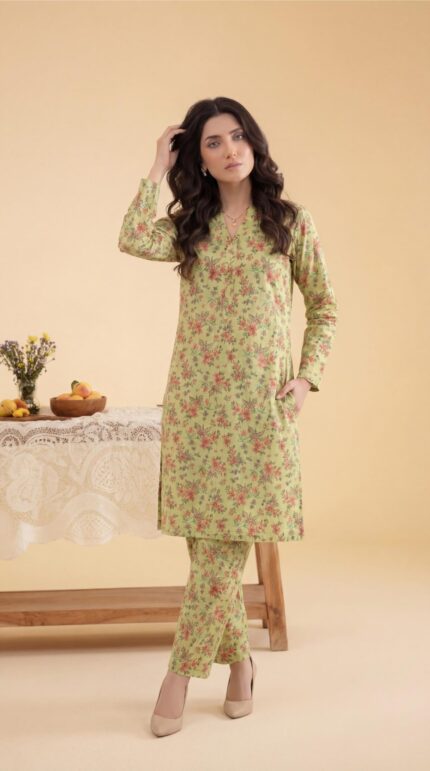 ZAR054-DIGITAL PRINTED COTTON LAWN  2 PIECE