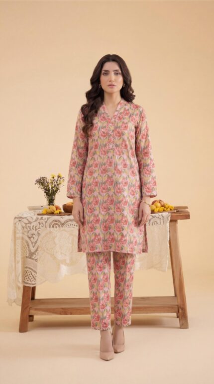 ZAR053-DIGITAL PRINTED COTTON LAWN  2 PIECE