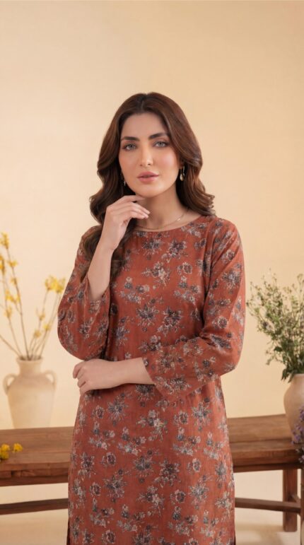 ZAR052-DIGITAL PRINTED COTTON LAWN  2 PIECE