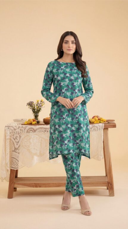 ZAR066-DIGITAL PRINTED COTTON LAWN  2 PIECE