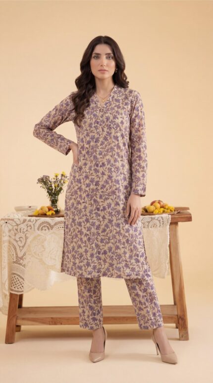 ZAR065-DIGITAL PRINTED COTTON LAWN  2 PIECE