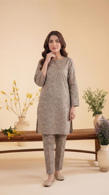 ZAR062-DIGITAL PRINTED COTTON LAWN  2 PIECE