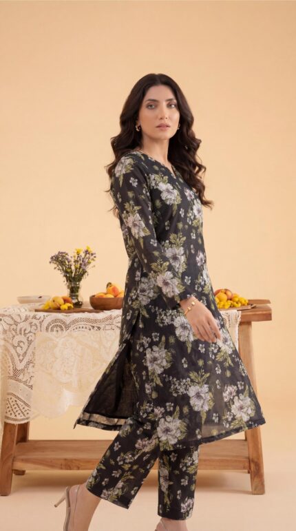 ZAR061-DIGITAL PRINTED COTTON LAWN  2 PIECE