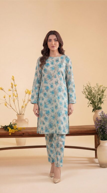 ZAR060-DIGITAL PRINTED COTTON LAWN  2 PIECE