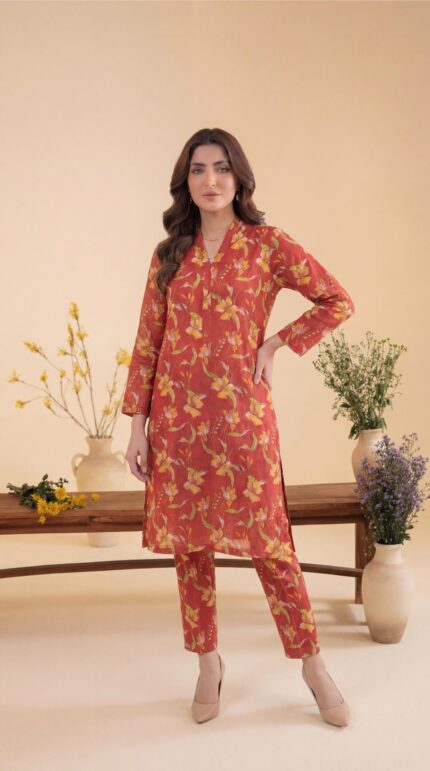 ZAR059-DIGITAL PRINTED COTTON LAWN  2 PIECE