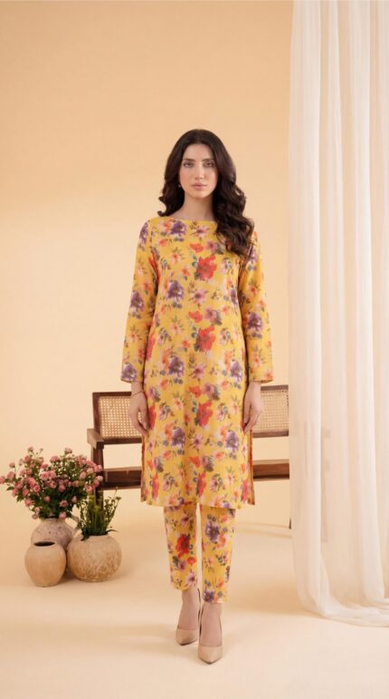 ZAR056-DIGITAL PRINTED COTTON LAWN  2 PIECE