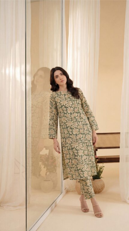 ZAR077-DIGITAL PRINTED COTTON LAWN  2 PIECE