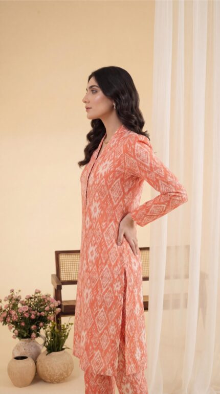 ZAR074-DIGITAL PRINTED COTTON LAWN  2 PIECE