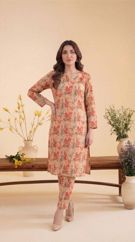 ZAR072-DIGITAL PRINTED COTTON LAWN  2 PIECE