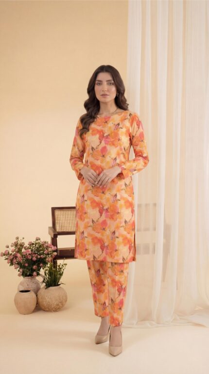 ZAR070-DIGITAL PRINTED COTTON LAWN  2 PIECE