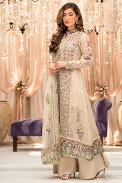 4117-AMAYA EMBROIDERED ORGANZA UNSTITCHED