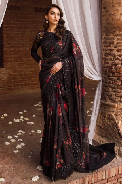 4130-CHANDA EMBROIDERED TISSUE SILK UNSTITCHED