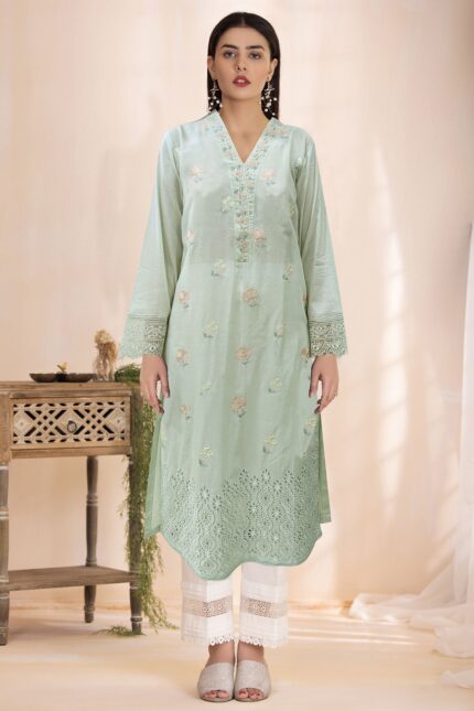 4225-HELAI EMBROIDERED LAWN STITCHED