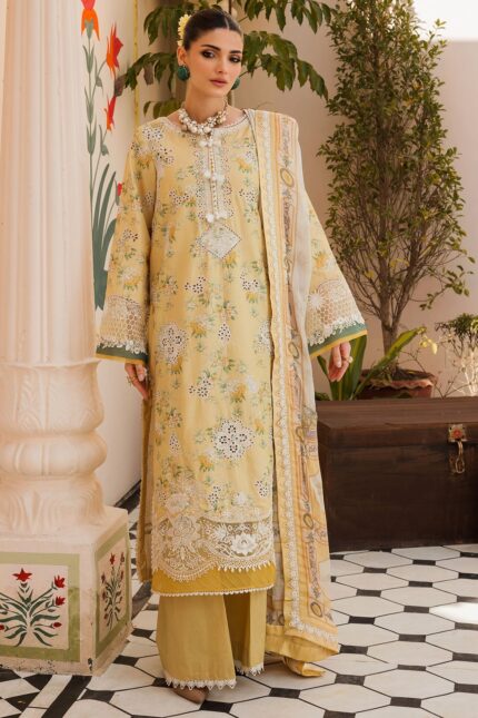 4623-CAROLINA EMBROIDERED LAWN STITCHED