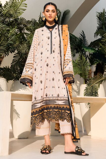 4632-PURVAI DIGITAL PRINTED LAWN STITCHED