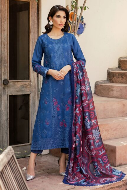 4702-MEHRU EMBROIDERED LAWN STITCHED