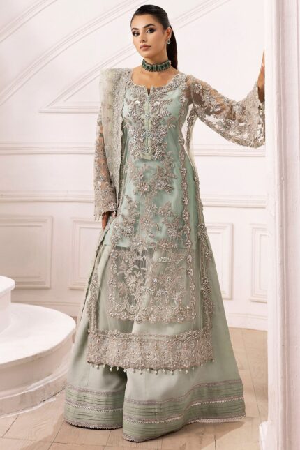 4936-JANAN EMBROIDERED SILK NET UNSTITCHED