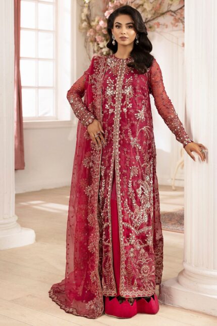 4937-HIRAETH EMBROIDERED ORGANZA STITCHED