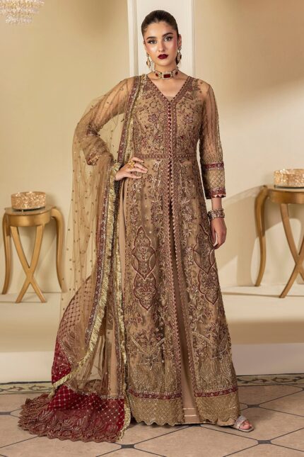 5132-MYLAH EMBROIDERED SILK NET STITCHED