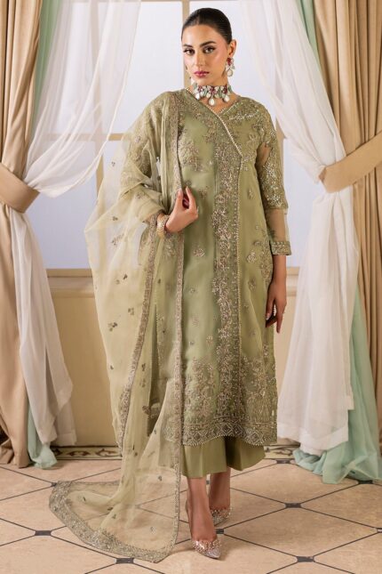 5250-JULIA EMBROIDERED ORGANZA STITCHED