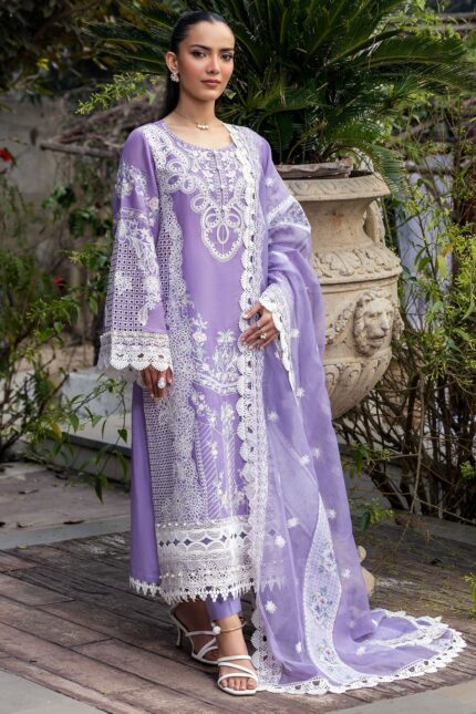 5318-ELISE EMBROIDERED LAWN STITCHED
