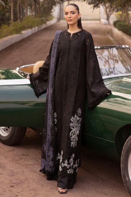 5320-CORALIE EMBROIDERED LAWN STITCHED