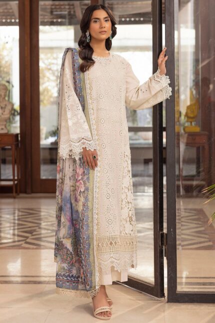 5324-SIDONIE EMBROIDERED LAWN STITCHED