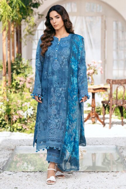 5434-LILLY EMBROIDERED LAWN STITCHED