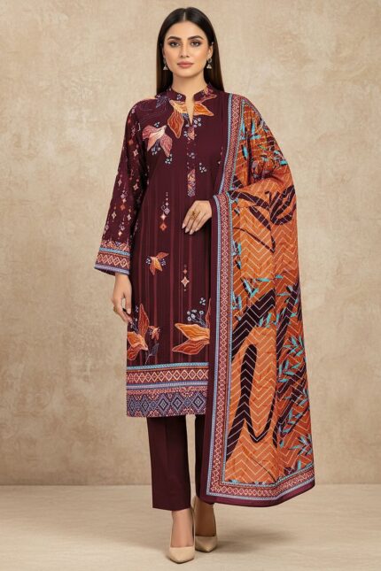 5635-ZUHA DIGITAL PRINTED KHADDAR UNSTITCHED