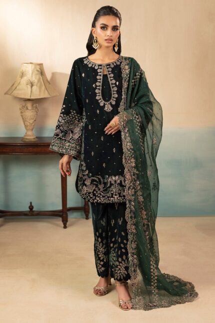5666-AELLA EMBROIDERED VELVET UNSTITCHED