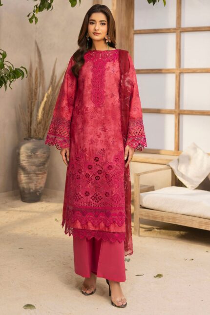 5731-SAFFRON EMBROIDERED LAWN UNSTITCHED