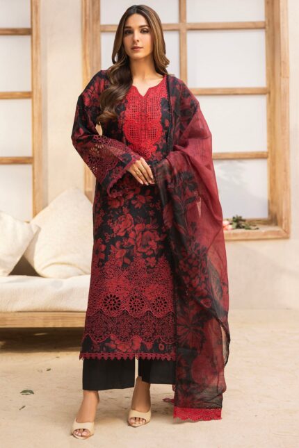 5738-MUSE EMBROIDERED LAWN STITCHED