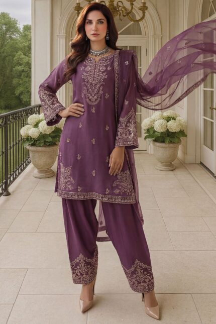 MOTIFZ  5750-NOAN EMBROIDERED SILK STITCHED