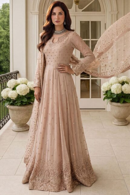 MOTIFZ  5754-EMILY EMBROIDERED CRINKLE CHIFFON STITCHED